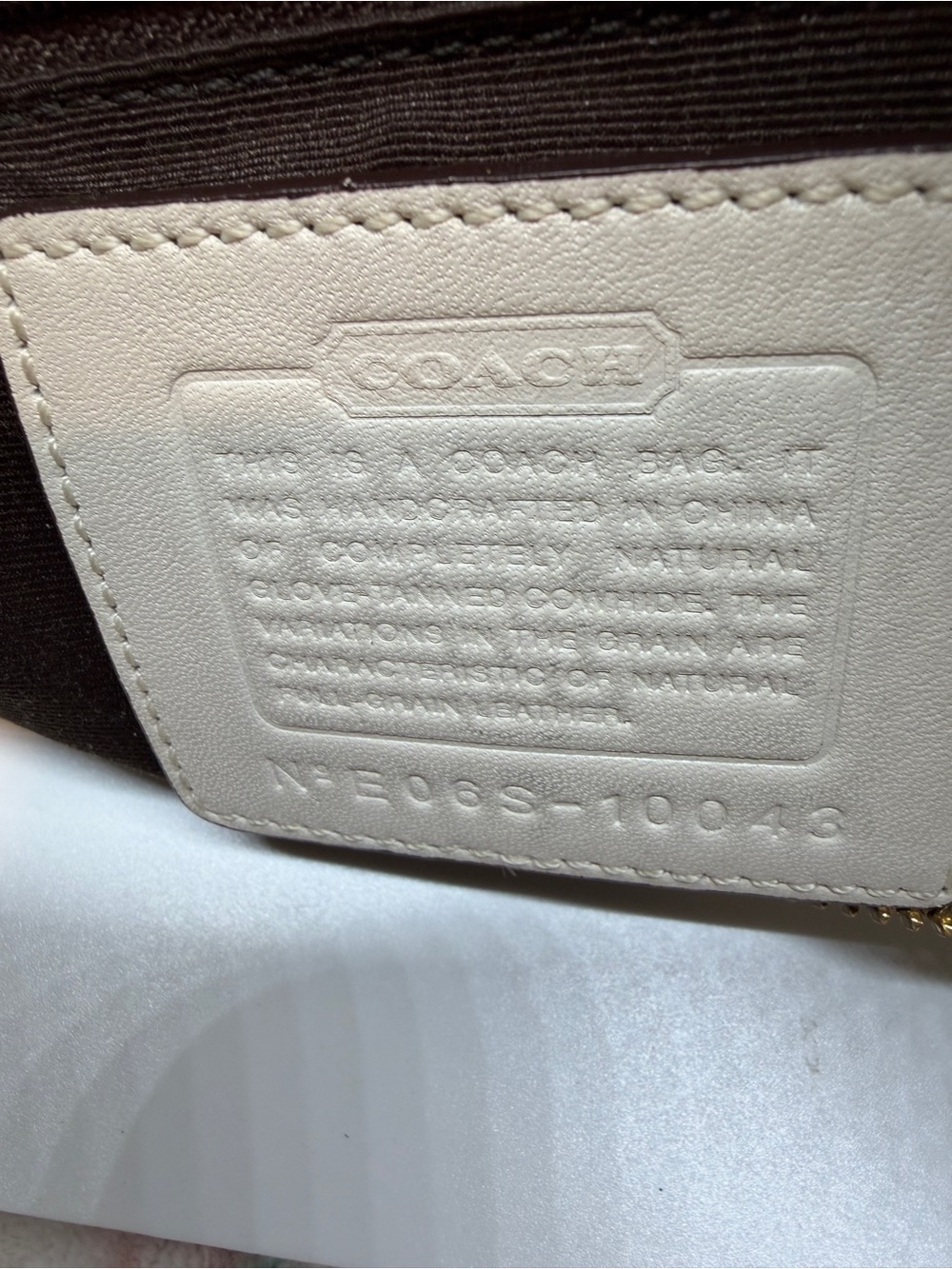 Coach Cream Leather Braided-Handle Hobo Bag - Picture 5 of 5